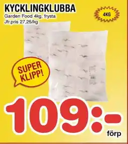 Nya Pulsen Garden Food Kycklingklubba erbjuda