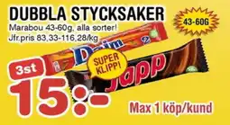 Nya Pulsen Marabou Dubbla stycksaker erbjuda