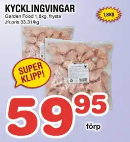 Nya Pulsen Garden Food Kycklingvingar erbjuda