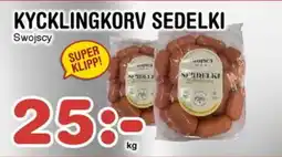 Nya Pulsen Swojscy Kycklingkorv sedelki erbjuda