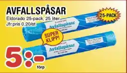 Nya Pulsen ELDORADO Avfallspåsar erbjuda