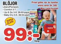 Nya Pulsen Libero/Pampers Blöjor erbjuda