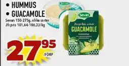 Nya Pulsen Sevan Hummus • Guacamole erbjuda