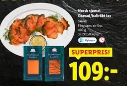 Lidl Norsk sjømat Gravad/kallrökt lax, SEK 109 erbjuda