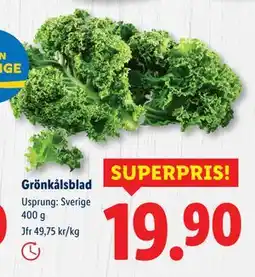 Lidl Grönkålsblad, SEK 19.9 erbjuda