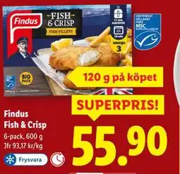 Lidl Findus Fish & Crisp, SEK 55.9 erbjuda
