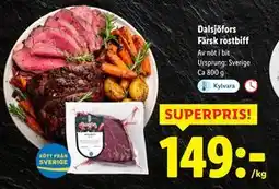 Lidl Dalsjöfors Färsk rostbiff, SEK 149 erbjuda