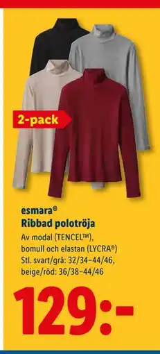 Lidl esmara Ribbad polotröja, SEK 129 erbjuda