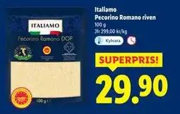 Lidl Italiamo Pecorino Romano riven, SEK 29.9 erbjuda