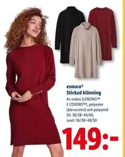Lidl esmara Stickad klänning, SEK 149 erbjuda