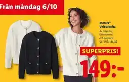 Lidl esmara Velourkofta, SEK 149 erbjuda
