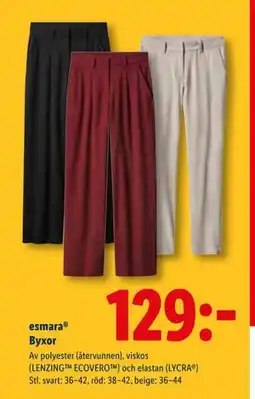 Lidl esmara Byxor, SEK 129 erbjuda