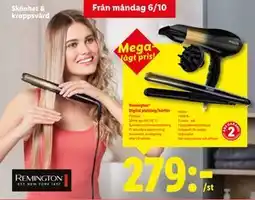 Lidl Remington Digital plattång/hårfön, SEK 279 erbjuda