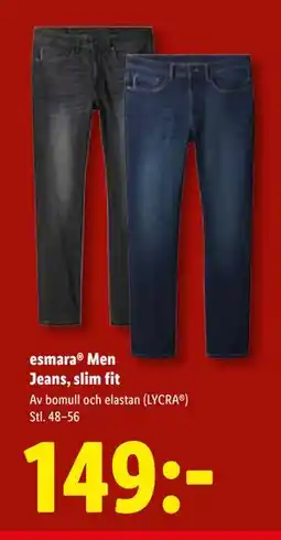 Lidl esmara Men Jeans, slim fit, SEK 149 erbjuda