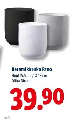 Lidl Keramikkruka Fano, SEK 39.9 erbjuda