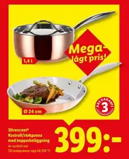 Lidl Silvercrest Kastrull/stekpanna med kopparbeläggning, SEK 399 erbjuda