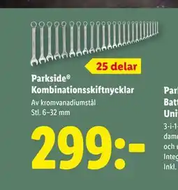 Lidl Parkside Kombinationsskiftnycklar, SEK 299 erbjuda