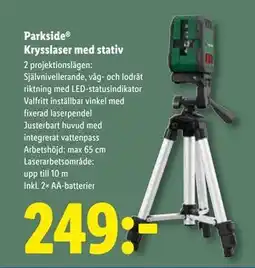 Lidl Parkside Krysslaser med stativ, SEK 249 erbjuda