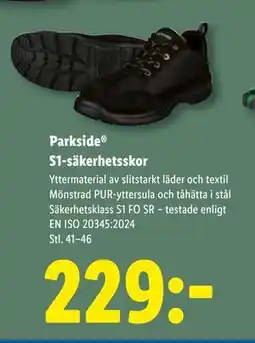 Lidl Parkside S1-säkerhetsskor, SEK 229 erbjuda