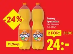 Lidl Freeway Apelsinläsk, SEK 24 erbjuda