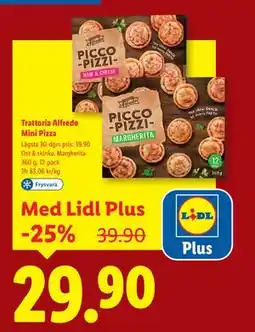 Lidl Trattoria Alfredo Mini Pizza, Pris i appen erbjuda