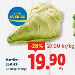 Lidl Matriket Spetskål, SEK 19.9 erbjuda