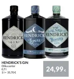 Nielsen Discount Hendrick's gin erbjuda