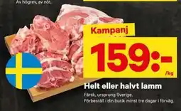 City Gross Helt eller halvt lamm, SEK 159 erbjuda