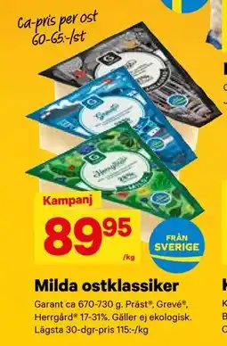 City Gross Milda ostklassiker, SEK 89.95 erbjuda