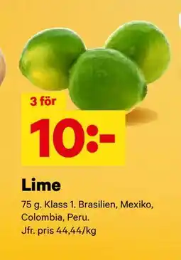 City Gross Lime, SEK 10 erbjuda