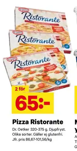 City Gross Pizza Ristorante, SEK 65 erbjuda