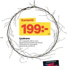 City Gross Ljuskrans, SEK 199 erbjuda