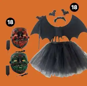 City Gross Halloweendräkt, LED-mask, SEK 179 erbjuda