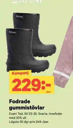 City Gross Fodrade gummistövlar, SEK 229 erbjuda