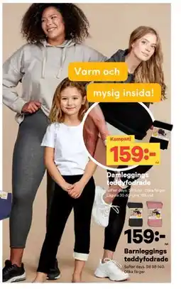 City Gross Damleggings teddyfodrade, SEK 159 erbjuda