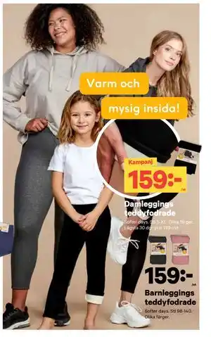 City Gross Damleggings teddyfodrade, SEK 159 erbjuda