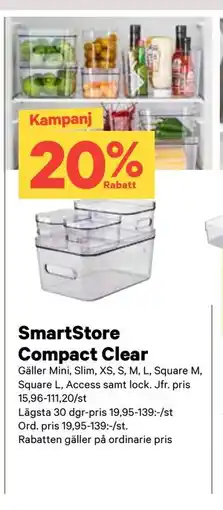 City Gross SmartStore Compact Clear erbjuda