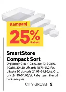 City Gross SmartStore Compact Sort erbjuda