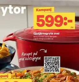 City Gross Gjutjärnsgryta oval, SEK 599 erbjuda