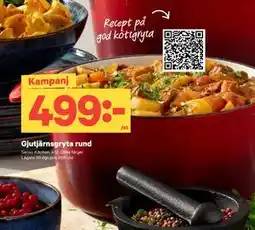 City Gross Gjutjärnsgryta rund, SEK 499 erbjuda