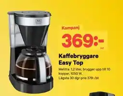 City Gross Kaffebryggare Easy Top, SEK 369 erbjuda