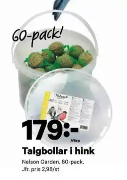 City Gross Talgbollar i hink, SEK 179 erbjuda