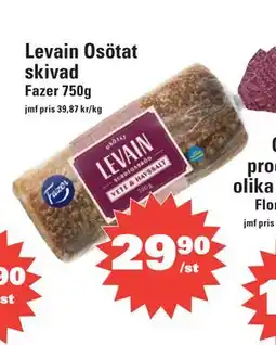 Nära dej Levain Osötat skivad, SEK 29.9 erbjuda