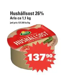 Nära dej Hushållsost 26%, SEK 137.9 erbjuda