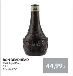 Nielsen Discount RON DEADHEAD Cask Aged Rum erbjuda