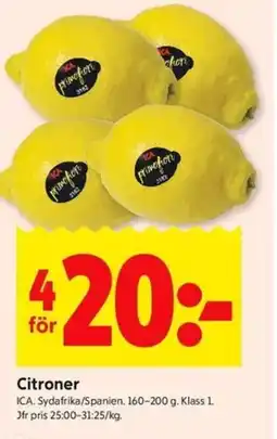 ICA Kvantum ICA Citroner erbjuda