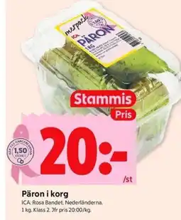 ICA Kvantum ICA Päron i korg erbjuda
