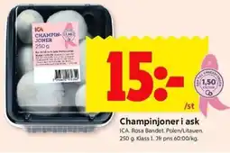 ICA Kvantum ICA Champinjoner i ask erbjuda