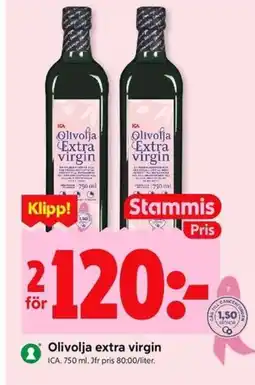 ICA Kvantum ICA Olivolja Extra virgin erbjuda
