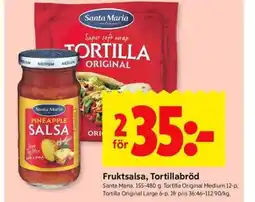 ICA Kvantum Santa Maria Fruktsalsa, Tortillabröd erbjuda